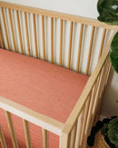 Bassinet Sheet for Baby Boy and Girl, Fitted Sheets for Rectangle, Oval, Hourglass Bassinet Mattress, Muslin Moses Basket Sheets with Neutral Style (Brick) by TinyTreasures Baby Boutique