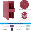 Melsbrinna Rfid Passport Holder for Travel women/Men, Cute Passport Wallet Rfid Blocking Card Slots, Rfid Passport Cover/CaseTravel Wallet, Passport Book Holder (1, Red3) by TinyTreasures Baby Boutique