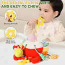 Red Crab Baby Toy - Clip-On Hanging Sensory Toy for Car Seat, Stroller, Gym with Squeaker, Crinkle, Rattle, Mirror & Teether | Soft Plush 0-12 Months Infant Developmental Toy for Tummy Time (Red) by TinyTreasures Baby Boutique