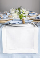 Solino Home Linen Table Runner 90 Inches Long - Classic Hemstitch 100% Pure Linen White Dining Table Runner 14 x 90 Inch for Fall, Autumn, Halloween, Thanksgiving by CozyNest Decor