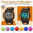 Kids Watch,Boys Watch for 3-15 Year Old Boys,Digital Sport Outdoor Multifunctional Chronograph LED 50 M Waterproof Alarm Calendar Analog Watch for Children with Silicone Band,Kids Gift by TinyTreasures Baby Boutique