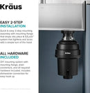 KRAUS WasteGuard 1 HP Ultra-Quiet Garbage Disposal with Quick Connect, Kitchen Sink Drain Cover, Power Cord and Flange Included, KWD100-100MBL by CozyNest Decor