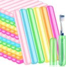 SIKEMAY 100 PCS Toothbrush Holder Bulk, Toothbrush Case Cover, Portable Plastic Dust Proof Breathable, Holder for Travel, Bathroom, Indoor, Outdoor, Trip, Camping, School by CozyNest Decor