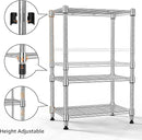 450 lbs Wire Storage Shelving 3-Tier Utility Shelving Unit Steel Organizer Wire Rack for Home,Kitchen,Office,Chrome(11.8" D x 17.7" W x 26.4" H) by CozyNest Decor