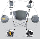 Portal Large Hammock Camping Chair Folding Rocking Chairs Portable Swinging Chair Wide Seat for Outdoor Lawn Patio Garden,Support 350 lbs, Grey by GreenHaven Gardens
