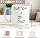 Custom Photo & Text Mug Add Personalized Text, Upload Your Image Personalized 11.5oz Mug Choose From Various Designs The Suitable Gift for Parents (C01 TEXT) by TinyTreasures Baby Boutique