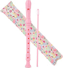 Recorder Instrument for Beginner Kids Adults,8-Hole Soprano Descant Recorder Music Flute with with Cleaning Rod & Leather Case For School Student Home Entertainment(2-Flamingo) by TinyTreasures Baby Boutique