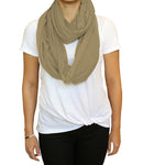 LK Baby Infinity Nursing Scarf Breastfeeding Cover Ultra Soft Premium Jersey Polyester- 100% AZO free and Safe for Baby (Light Brown) by TinyTreasures Baby Boutique