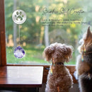Dog Memorial Gifts, Unique Loss of Pet Sympathy Idea, Purple Crystal Ball Rainbow Suncatcher with Paw Print for Cat or Dog Remembrance and Bereavement by GreenHaven Gardens