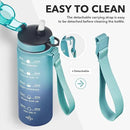 Enerbone Water Bottle, Leakproof BPA & Toxic Free, Motivational Water Bottle with Times to Drink and Straw, Fitness Sports Water Bottle with Strap for Office, Gym, Outdoor Sports by CozyNest Decor