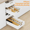 BAMEOS 4" High Drawer Dividers Bamboo Separators Organization Expandable Organizers for Kitchen Bedroom Bathroom Dresser Office 4-pack by CozyNest Decor