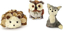 AuldHome Design Woodland Friends Figurines (Set of 3, Fox/Owl/Hedgehog); Forest Animals Decor for Fall, Christmas, Winter and Themed Decor or Parties by CozyNest Decor