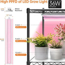 Plant Shelf with Grow Lights, 5 Tier Large Tall Plant Stand with 3FT T5 144w Grow Light for Indoor Plants, 3 Mode Full Spectrum LED Plant Light with wheel and Timer for Seedling, 47.2x17.8x71IN by GreenHaven Gardens