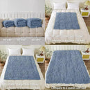 WESHIONGOO Chunky Knit Blanket Throw 50"×60" Knitted Throw Blankets for Couch Bed Fluffy Soft Blanket with Jumbo Chenille Yarn Thick 100% Handmade(Dusty Blue) by CozyNest Decor
