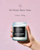 M&SENSE Clean Cotton Scented Candle - 7.05oz Natural Soy Wax Clean Cotton Blossom Scent Non Toxic Candle, 50-Hour Slow Burning 2-Wick Aromatherapy Home Fragrance Gifts for Home Decor by CozyNest Decor