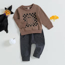 0-4T Toddler Boy Girl Halloween Outfit Fall Clothes Ghost Long Sleeve Sweatshirt Top Pants Baby Halloween Clothes by TinyTreasures Baby Boutique