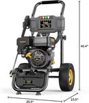 BLUBERY 3500 PSI Gas Pressure Washer, 2.6 GPM Heavy Duty High Power Washer, 30Ft Pressure Hose&Soap Tank,5 Pressure Nozzles,Black by GreenHaven Gardens