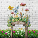 Personalized Cute Fairy Metal Sign with Stake,Custom Gardener Family Name Signs Outdoor Decor,Customized Butterfly Gardening Gifts for Mother,Flowers Plaques Decorate for Garden Patio Lawn Porch Yard by CozyNest Decor