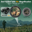15x30 Compact Binoculars for Adults and Kids - Occer Large View High Powered Binoculars for Bird Watching - Lightweight Easy Focus Binocs with Low Light Vision for Hunting Cruise Ship Travel by TinyTreasures Baby Boutique