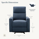 Nurture& The Glider – Premium Power Recliner Nursery Chair with Stationary Headrest | Designed for Comfort and Simplicity | Built-in USB Charger by TinyTreasures Baby Boutique