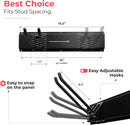 Garage Tool Organizer Wall Mount - 80 inches - Sturdy Storage Rack with Adjustable Hooks, Anti-Rust - Easy Installation, 500lbs Capacity - Garden Tool Organizer (05 Racks & 10 Hooks) by GreenHaven Gardens