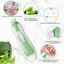 Baby Nail Trimmer Electric, 6 in 1 Baby Nail File Clippers Infant Grooming Kit Manicure Set for Toddler or Adults, Green by TinyTreasures Baby Boutique