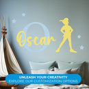 CRYPTONITE Personalized Name & Initial Tinkerbell Vinyl Wall Decals - Baby Girl Bedroom Decor - Fairy & Princess Wall Decals (B. Peter Pan) by TinyTreasures Baby Boutique