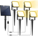 Solar Spot Lights Outdoor, 20 LED IP65 Waterproof Solar Landscape Lights, Dusk-to-Dawn 3000K Warm White Outdoor Light for Yard Garden Driveway Porch Walkway, 4-in-1 by GreenHaven Gardens