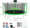SKYUP Tranpoline 1500LBS 16 15 14 12 10 8 FT Tranpoline for 7-10 Kids and Adults, Windproof Outdoor Tranpoline with Enclosure Net, Basketball Hoop, Easy to Install & Last Long - ASTM Approved by TinyTreasures Baby Boutique