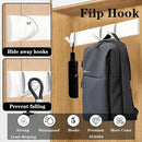 Folding Coat Hooks, Wall Mounted Coat Rack with 5 Retractable Hooks, Heavy Duty Towel Rack for Bathroom Wall Hook for Hanging Clothes Bathrobe, Stainless Steel Coat Hanger for Entryway(White) by CozyNest Decor