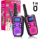 Wishouse Walkie Talkies for Kids Rechargeable Long Range,Xmas Birthday Gift for 4 5 6 7 8 9 Year Old Girls,Hiking Gear Camping Games Cool Toys with NOAA,SOS Siren,Lamp,Lanyards,Easy to Use,2 Pack by TinyTreasures Baby Boutique
