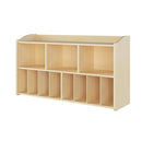 Foundations Wall-Mounted Diaper Organizer for Daycares, 3 Large & 8 Small Storage Compartments, Wood Construction, Maximum Durability by TinyTreasures Baby Boutique