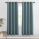 NICETOWN Greyish Blue Doorway Curtains for Bedroom 78 inch Length, Grommet Privacy Light & Sound Reducing Room Darkening Window Treatments for Living Room, 2 Panels, W52 x L78 by TinyTreasures Baby Boutique