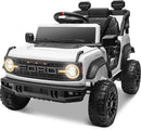 ENYOPRO Licensed Ford Bronco Raptor Electric Car for Kids, 12V Ride On Toys for Toddlers, Christmas Birthday Gifts Ride On Car for Kids Age 3-6 w/Remote Control, Bluetooth, LED Lights, 2 Speed (White) by TinyTreasures Baby Boutique
