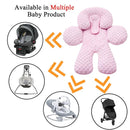 Pro Goleem Infant Car Seat Head Neck Body Support, Ultra-Soft Minky and Microfiber Newborn Car Seat Insert, Perfect for Car Seat, Stroller, 2-in-1 Reversible, Girls, Pink by TinyTreasures Baby Boutique