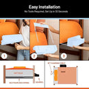Squirrel-Bedside Perch, Floating Organizer with USB-C & A Charging Ports, Great Bedside Shelfie, Gift for teens and college freshman, for Gamers, Dorm room gifts. Assembly in 1 minute. Light Blue by CozyNest Decor