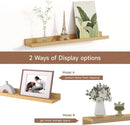 Picture Ledge Shelf for Wall, Floating Shelves Set of 4, 24 Inch Long Nursery Book Shelves for Toys Storage, Kids Bookshelf Wall Mounted for Books Photo Frames, Oak by TinyTreasures Baby Boutique