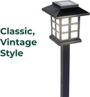 TECHKO Solar Classic Lantern Garden Pathway Lights – Dusk-to-Dawn, Weather-Resistant Outdoor LED Lighting (4-Pack) by GreenHaven Gardens