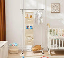 MAX Houser 6 Tier Shelf Hanging Closet Organizer, Closet Hanging Shelf with 2 Sturdy Hooks for Storage, Foldable (Beige-D3) by CozyNest Decor