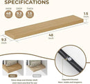 Dreamland 48 Inches Floating Shelves for Wall, 9.3" Deep Long Floating Shelves Set of 1, Large Display & Storage Shelf, Wall Shelf for Bathroom Bedroom Living Room Kitchen Office, Oak by CozyNest Decor