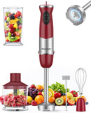 Immersion Blender Handheld 1000W 5 in 1 Corded Stick Hand Blender Kitchen with 12 Speed, BPA-Free, Mixing Beaker, Chopper, Whisk, Milk Frother, Perfect Emulsifier for Soup, Baby Food, Sauce, Puree by TinyTreasures Baby Boutique