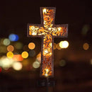 HUYIENO Solar Cross Garden Stake Lights 38inch Metal Outdoor Waterproof Memorial Garden Decor 2 Lighting Modes Cemetery Decorations for Grave for Remembrance Gifts & Sympathy Gifts by GreenHaven Gardens