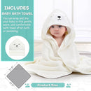 MoreFeel Collapsible Baby Bathtub for Newborn with Thermometer & 1 Hooded Towel & 1 Soft Floating Cushion,Portable Travel Bathtub with Drain Hole, Durable Foldable Baby Tubs for Infants to Toddler by TinyTreasures Baby Boutique