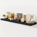 Black Floating Shelves 55 Inch Long, 12 Inch Deep Floating Shelves for Wall, 55 x 9 Large Floating Shelf for Fireplace Mantel, 2" Thicked Wall Shelves for Living Room, Bedroom Storage, 1 Pack by CozyNest Decor