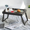 2 Pack Bed Tray Table Breakfast Trays Serving Tray Adjustable Height for Eating Bamboo Bed Laptap Floding Legs with Handles and Phone Holders by CozyNest Decor