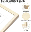 upsimples 8x10 Picture Frame, Natural Solid Wooden Picture Frames, Display 5x7 with Mat or 8 x 10 Without Mat, Wall or Tabletop, 1 Pack, White by CozyNest Decor