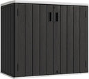 KINYING Outdoor Horizontal Storage Sheds,37 Cu.ft Outdoor Storage Cabinet Waterproof Resin Tool Storage Box for Lawn Mower,Garden Tools and Patio Furniture, Lockable (Black) by GreenHaven Gardens