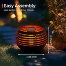 Outdoor Waterproof Lantern, High-Quality Flame Solar-Powered LED Light, Perfect for Gardens, Patios, Deck, Desktops, Pathways, Landscapes, and Lawns Decorations. (L1048) by GreenHaven Gardens
