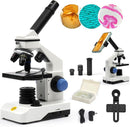 SWIFT Compound Monocular Microscope Kit Microscope for Adults Students Beginners,80X-2000X STEM Kit with All Metal Body Microscope, Carrying Box for School Laboratory Home Education SS121 by TinyTreasures Baby Boutique