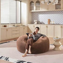 Bean Bag Chair 4Ft, Memory Foam Filled, Large Beanbag Chairs for Adults and Teens, Soft Sofa with Removable Flannel Cover, Round Couch for Living Room Bedroom College Dorm (Coffee, 4FT-47×47"×24") by CozyNest Decor